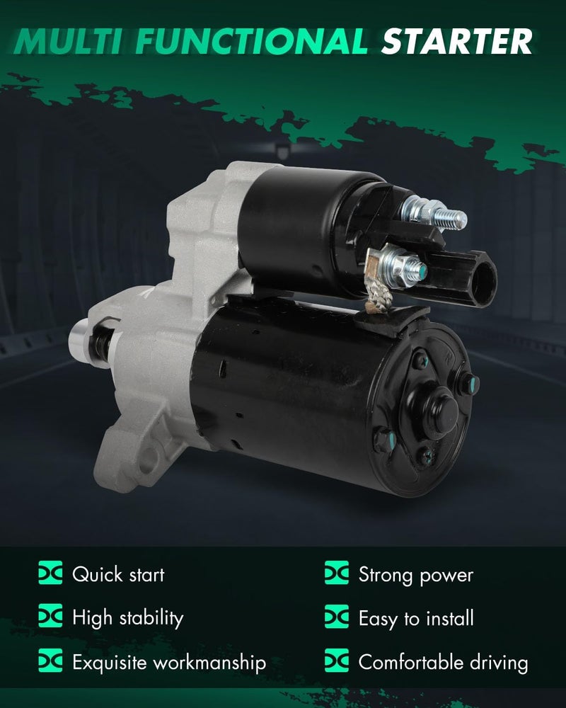 SCITOO محرك بدء التشغيل 19110 2009 لأودي A4 A5 A6 A7 A8 3.0L 4.0L 4.2L Q5 3.0L 3.2L Q7 3.0L RS5 4.2L RS7 4.0L S4 S5 S6 S7 S8 4.0L 2014-2017 SQ5 3.0L PMGR 12V 1.2kW CW 10 سن - Image 2